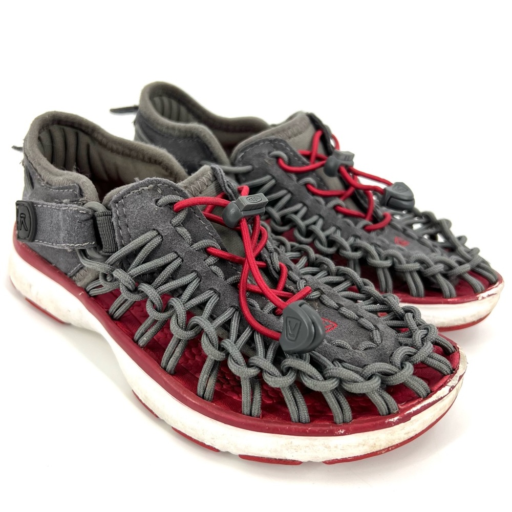 KEEN Unisex-Kids Uneek O2 Bungee Dress Sandal sz 12 Red /Gray